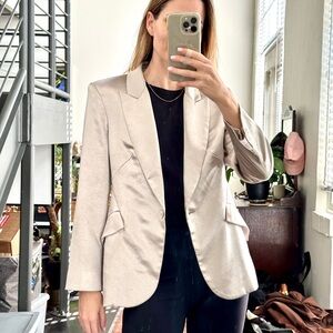 L'AGENCE Silver Women's Blazer